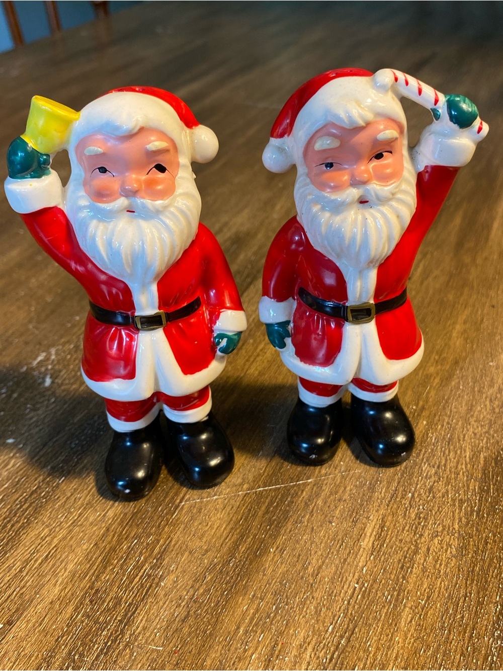 Vtg Santa Claus Japan salt/pepper Shakers set of 2 Christmas